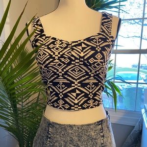 Aztec crop top